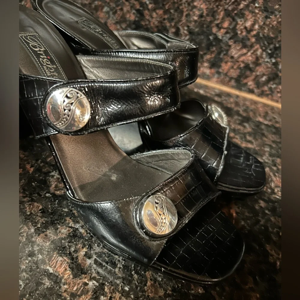2 pair vintage Y2K Brighton leather heeled sandals 10